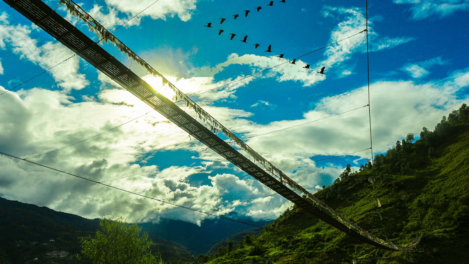 Punakha Suspension Bridge, Bhutan