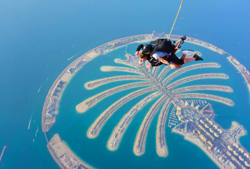 Skydiving In Dubai over Palm Jumeirah